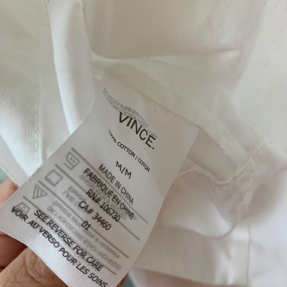 Vince off the shoulder top. White. Size M - Picture 5 of 5